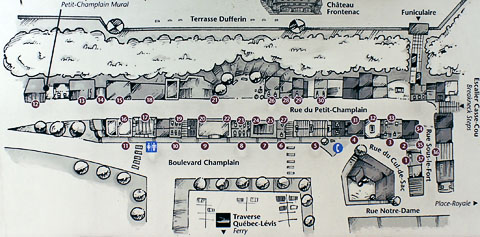 map of Petit Champlain