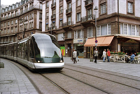 Major street with tram service, Strasbourg