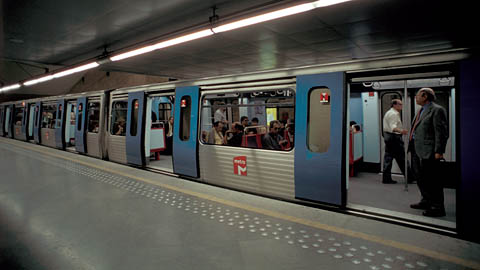Modern metro in Lisbon