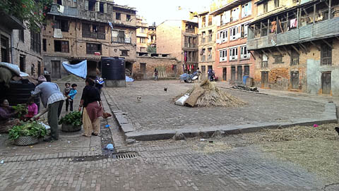 One of many small squares in Bhaktapur