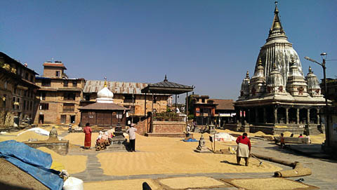 Main square in Bungamati, Nepal