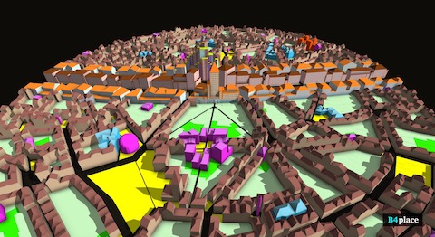 b4place 3D extrusion Reference District